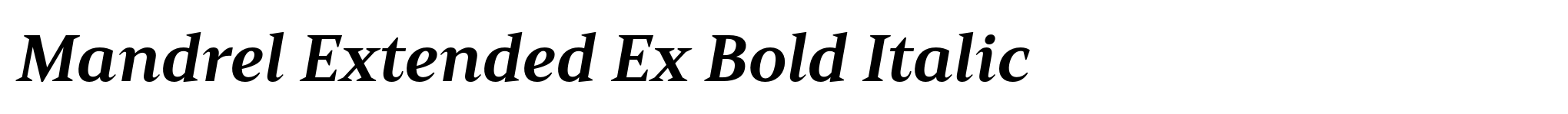Mandrel Extended Ex Bold Italic image